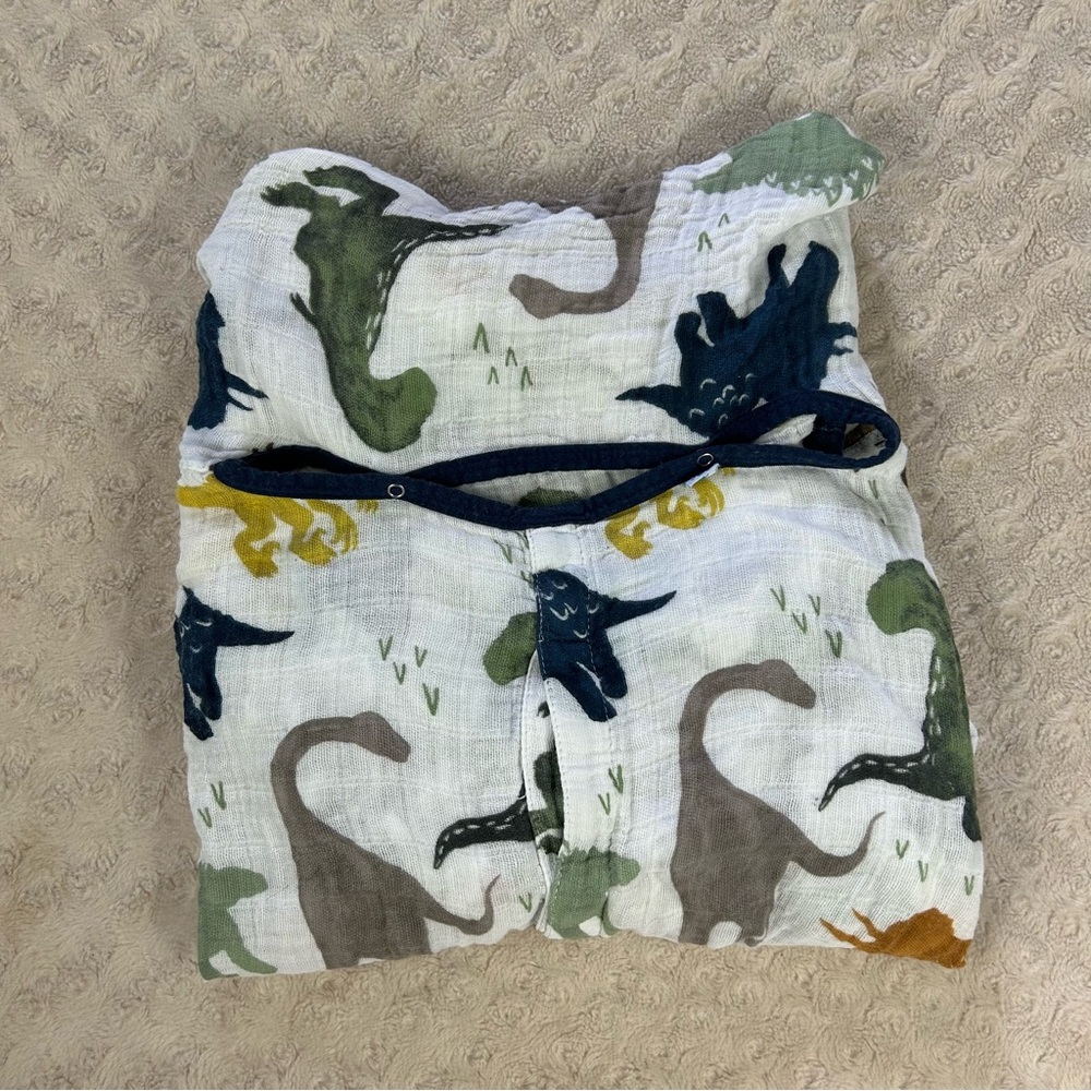 Little Unicorn Car Seat Cover Muslin Dinosaur Print Magnetic
